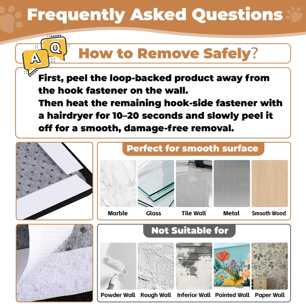 lesissmer easy-removal design leaves no wall or furniture residue