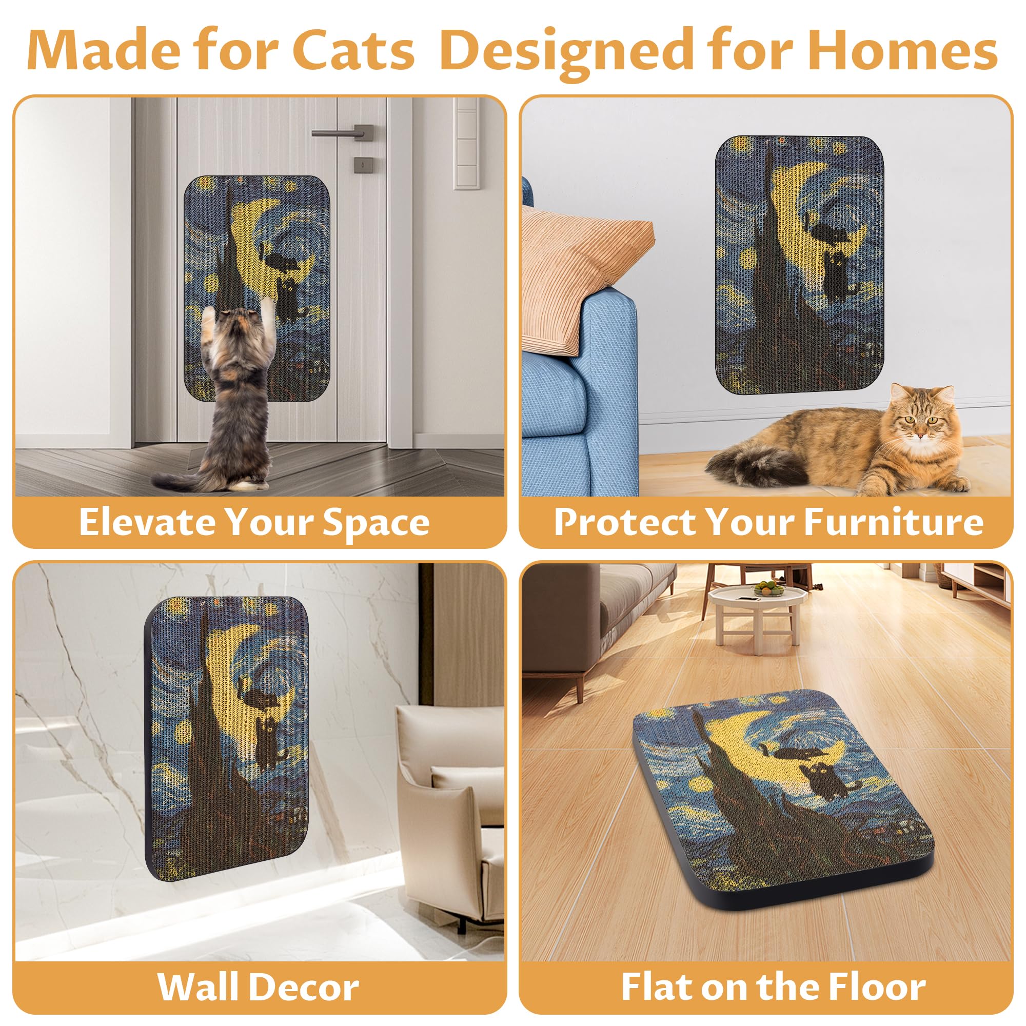 Lesissmer tablero rasguño protege muebles al redirigir el rascado de gatos