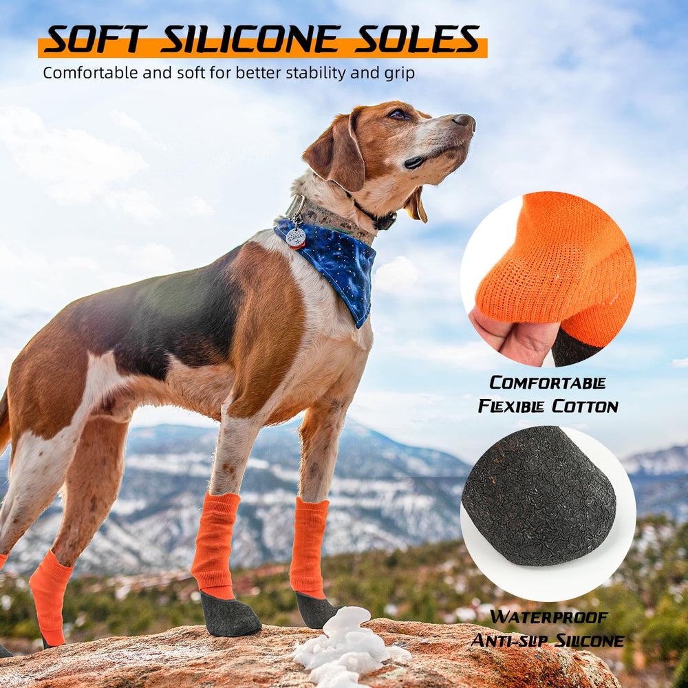 lesotc-dog-shoes soft-silicone-soles provide better grip.