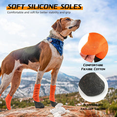 lesotc-dog-shoes soft-silicone-soles provide better grip.