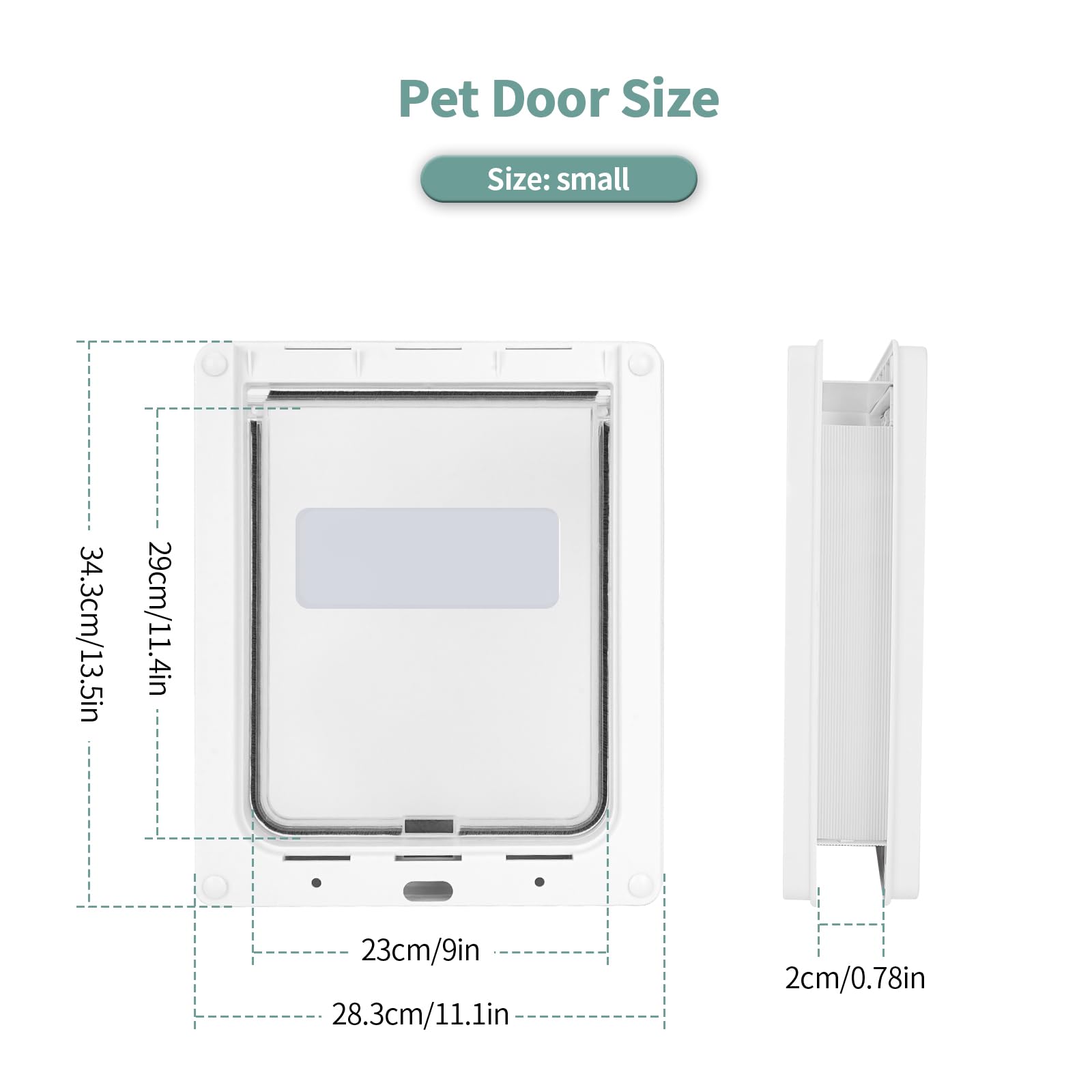 Lessmon doggie door weatherproof seal protects against wind and rain
