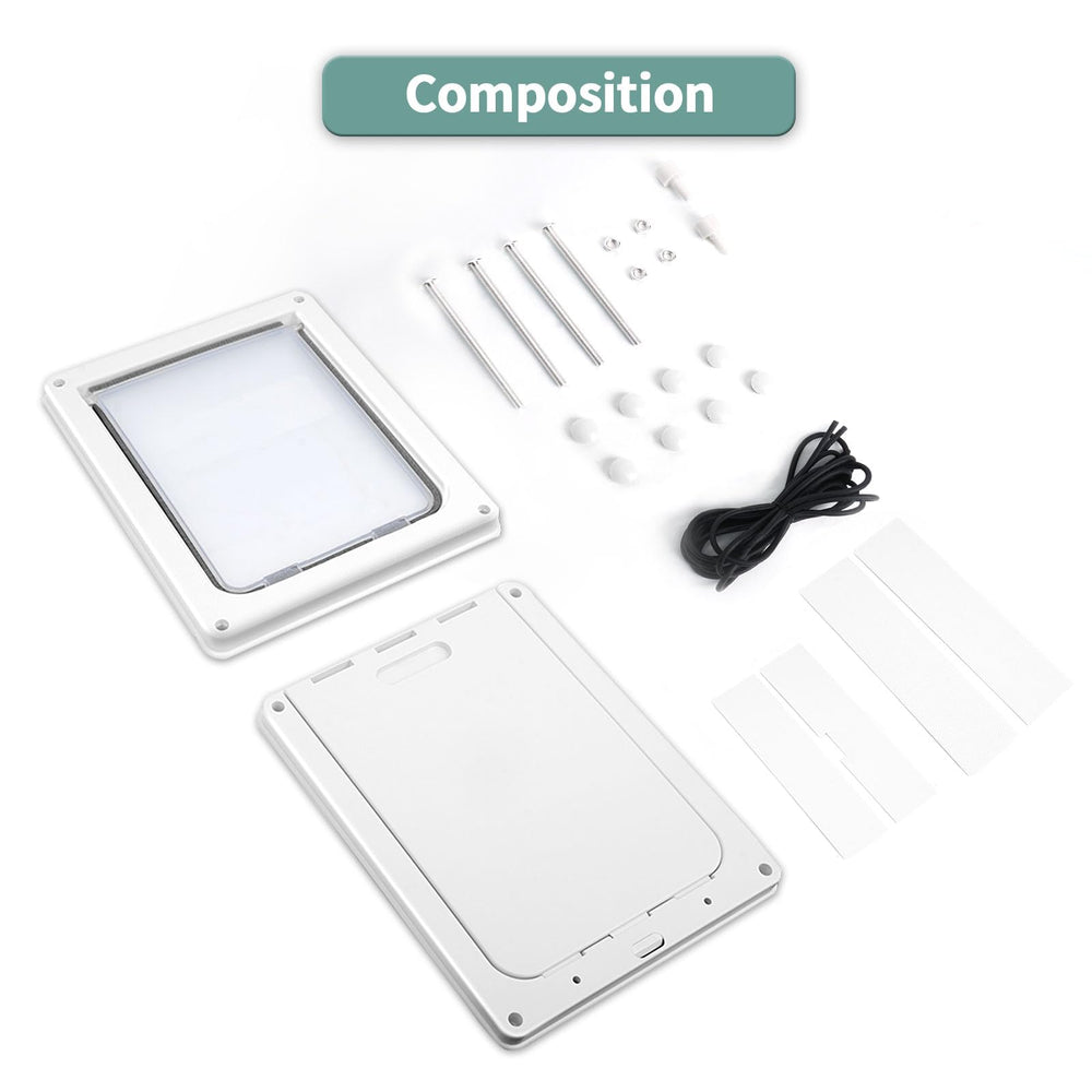 Lessmon large-doggie-door cutting template aids precise installation.