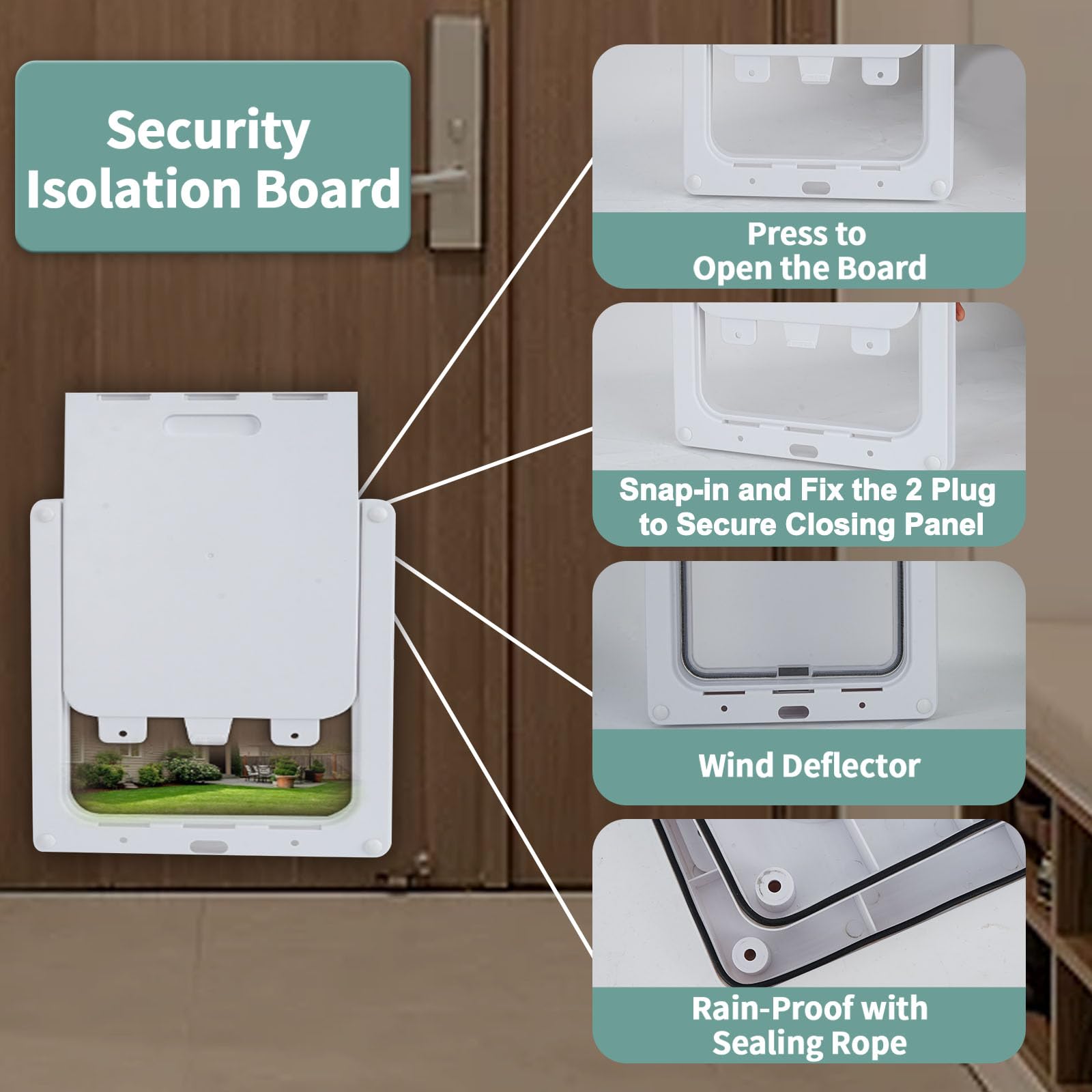 Lessmon large-doggie-door dual-layer frame enhances durability and insulation.