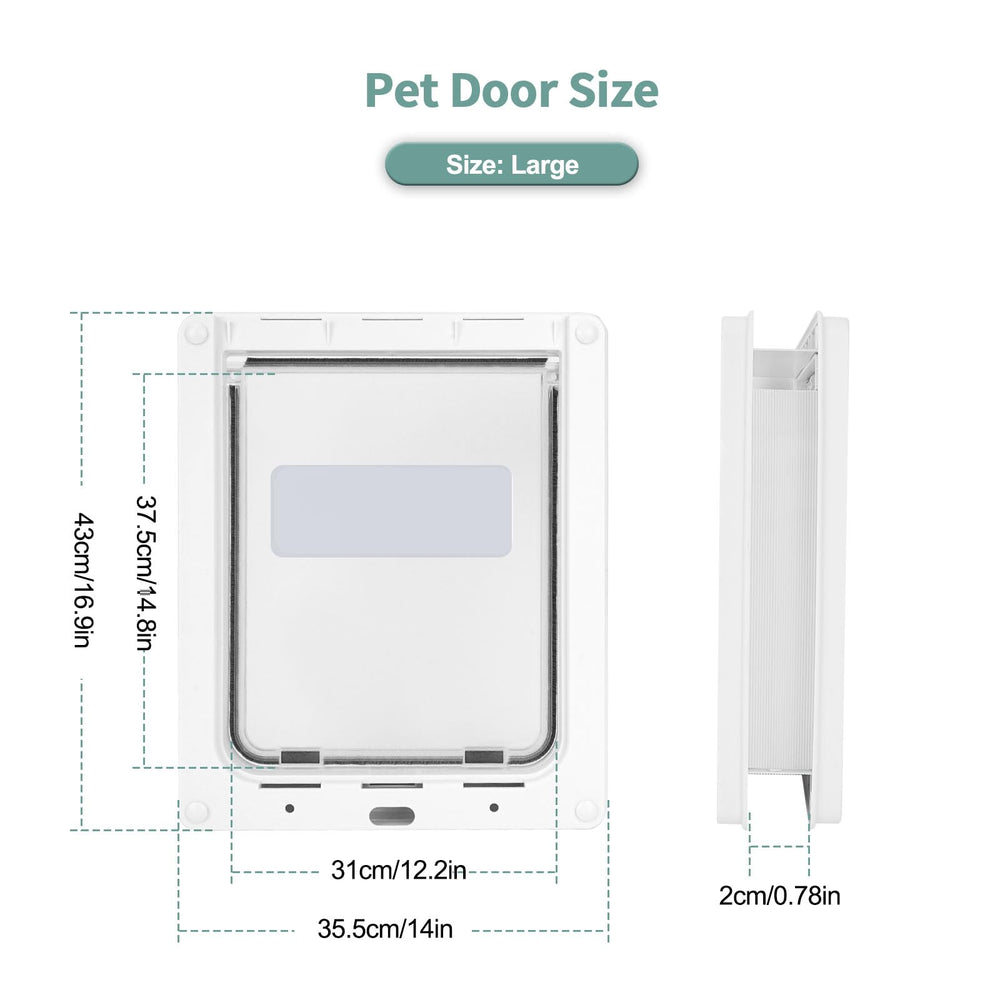 Lessmon large-doggie-door weatherproof seals shield entry against wind and rain.
