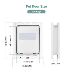 Lessmon large-doggie-door weatherproof seals shield entry against wind and rain.