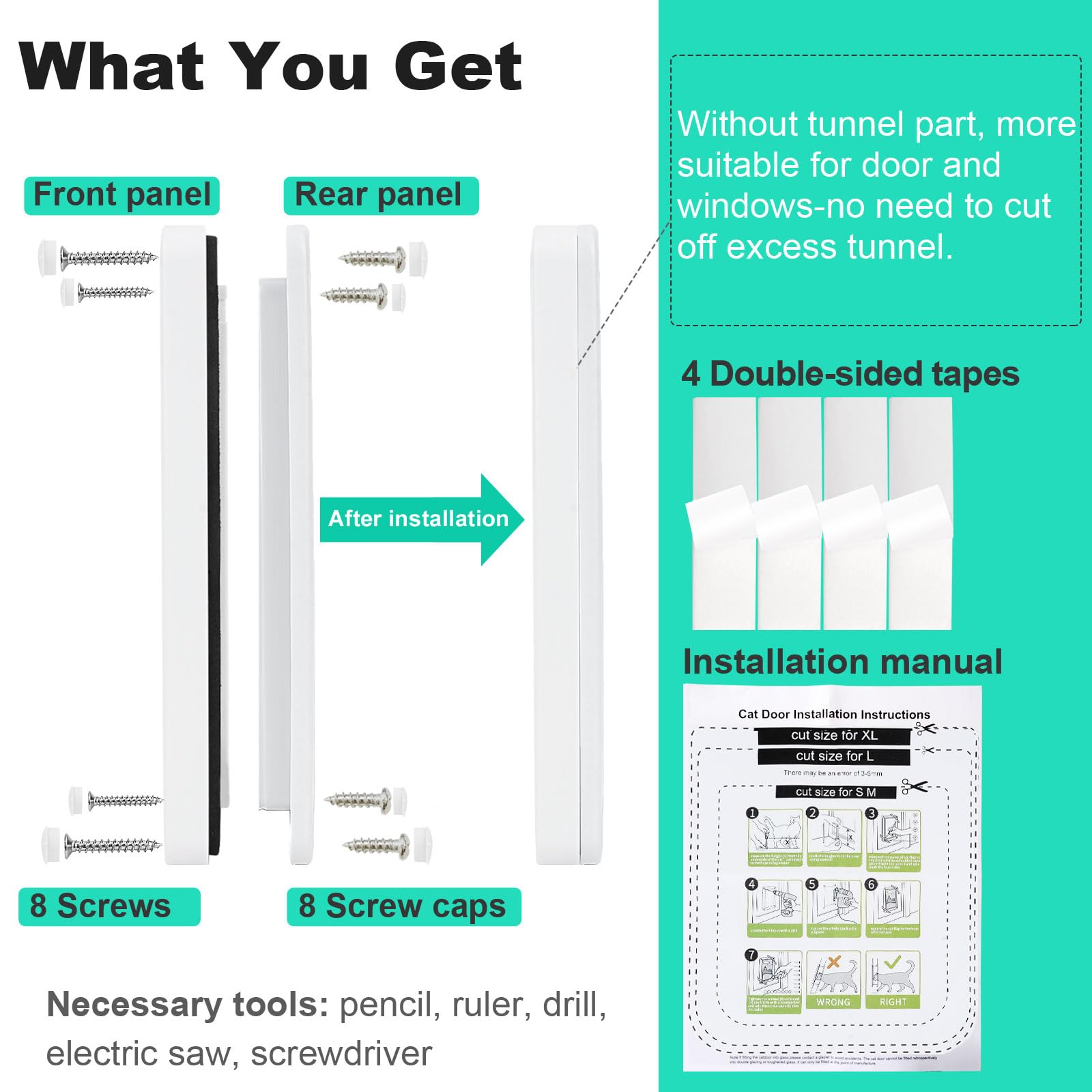 Lessmon safety pet door installed on a sliding door enables easy in-and-out for pets.