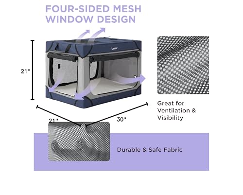 LE SURE Lesure blue crate with travel bag for easy outings