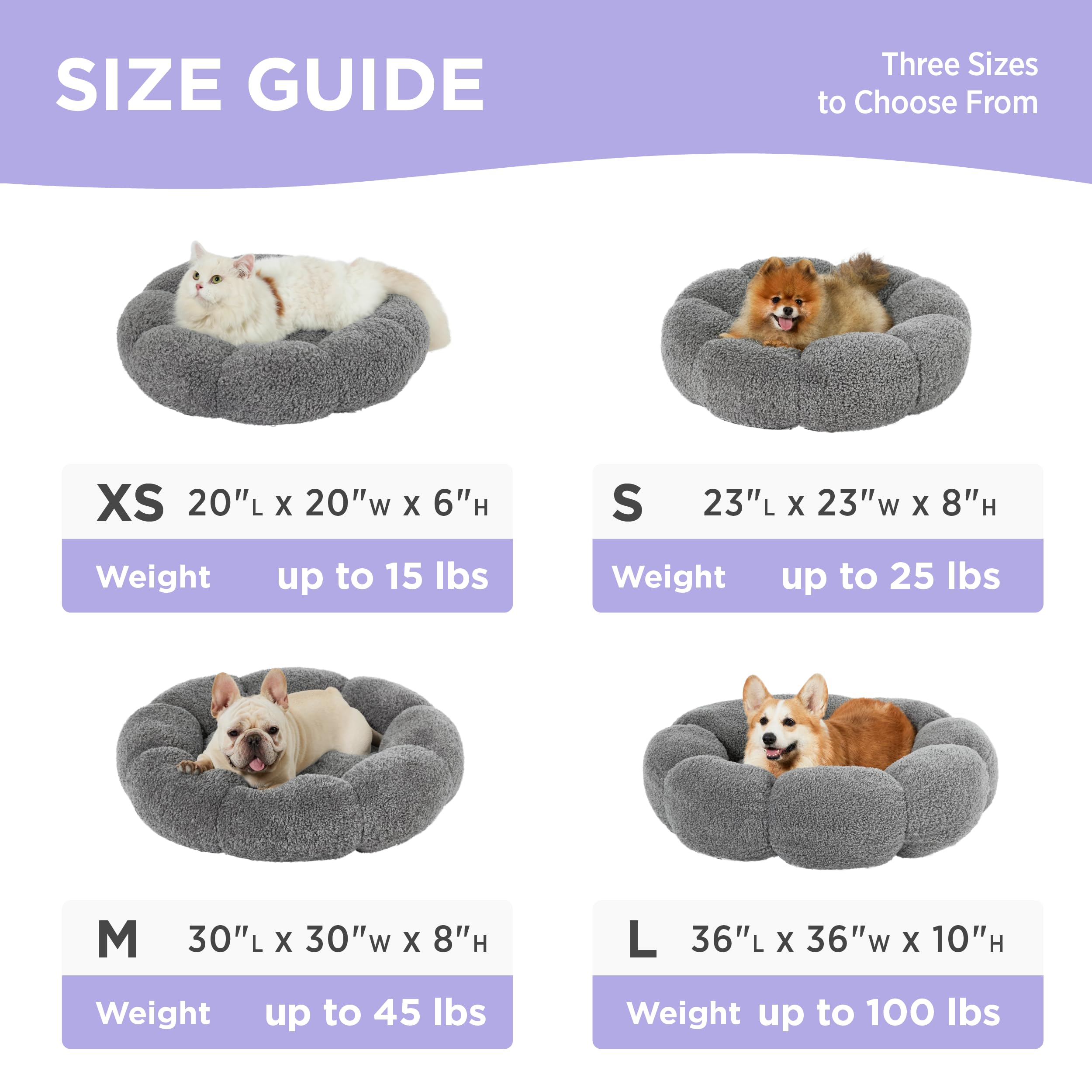 LE SURE Lesure calming large dog bed is machine washable for easy cleaning.