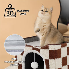 LE SURE cat bed with hanging fluffy ball for interactive play
