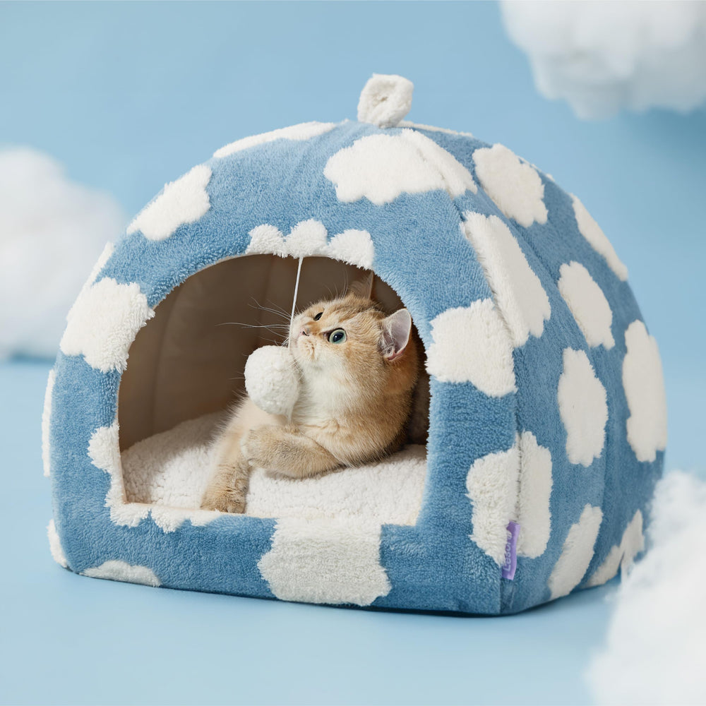 LE SURE cat bed removable washable cushion for easy cleaning