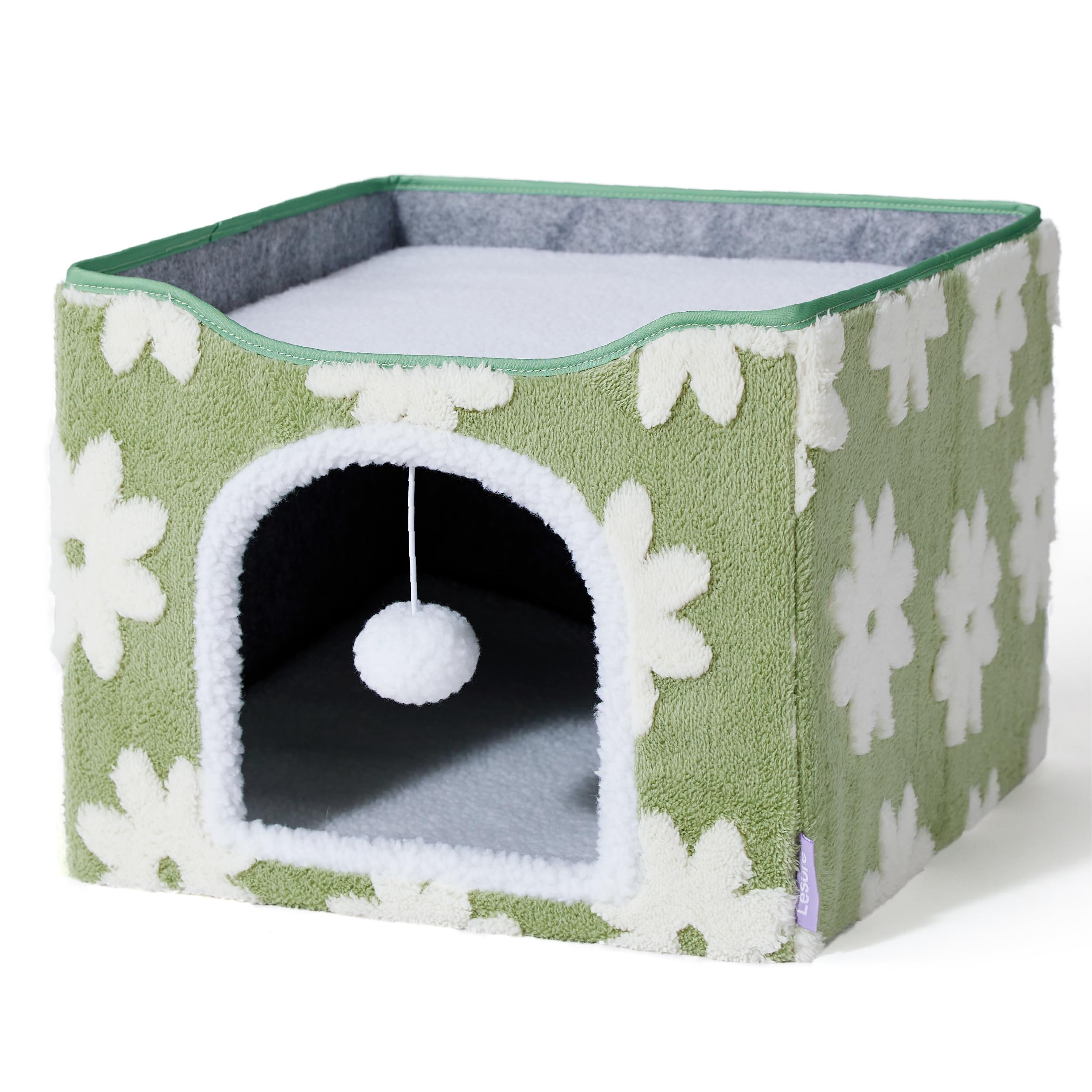 LE SURE Lesure spacious bottom den measures 16.5x16.5x13 for comfy stretch.