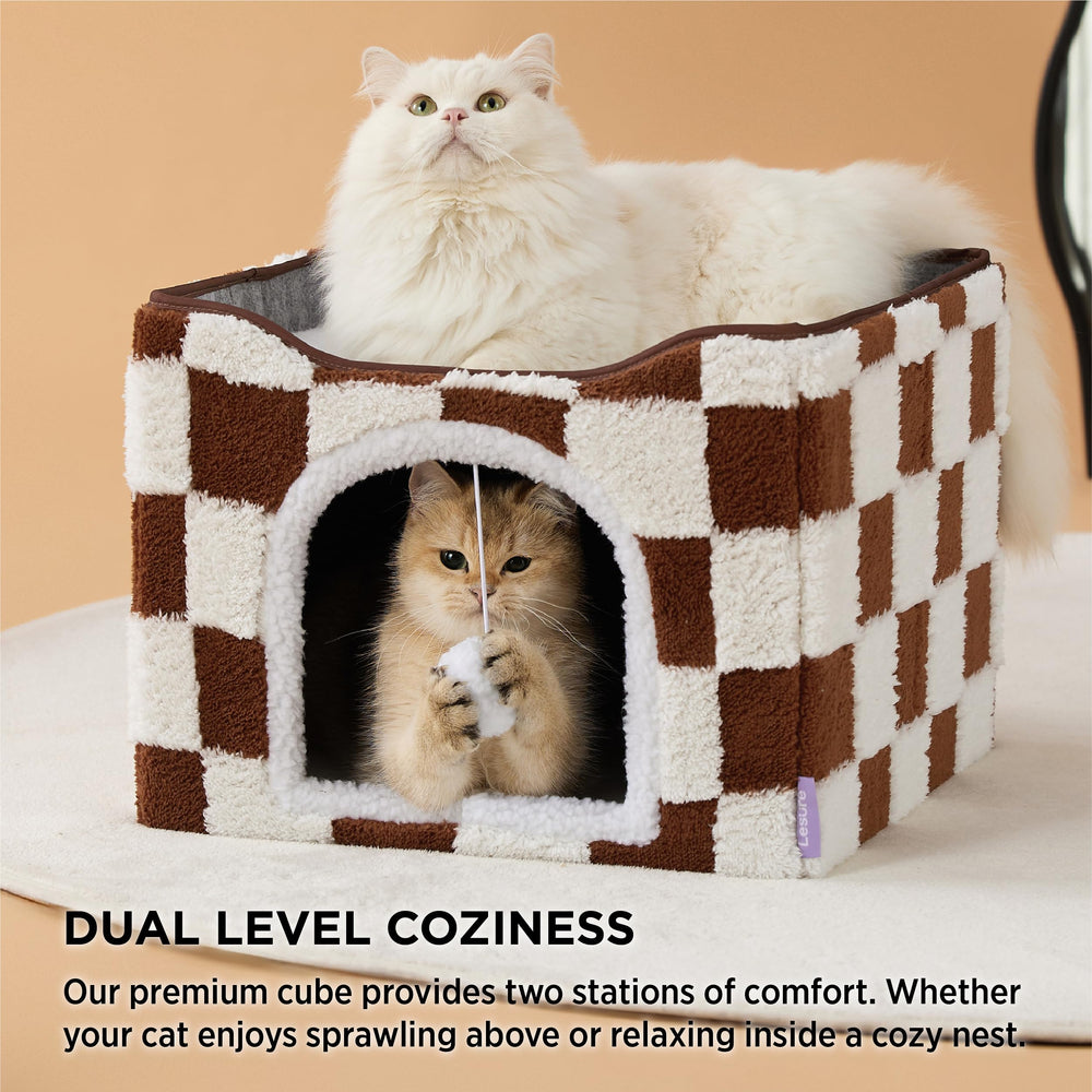 LE SURE cat cave interior den highlighting snug retreat for rest