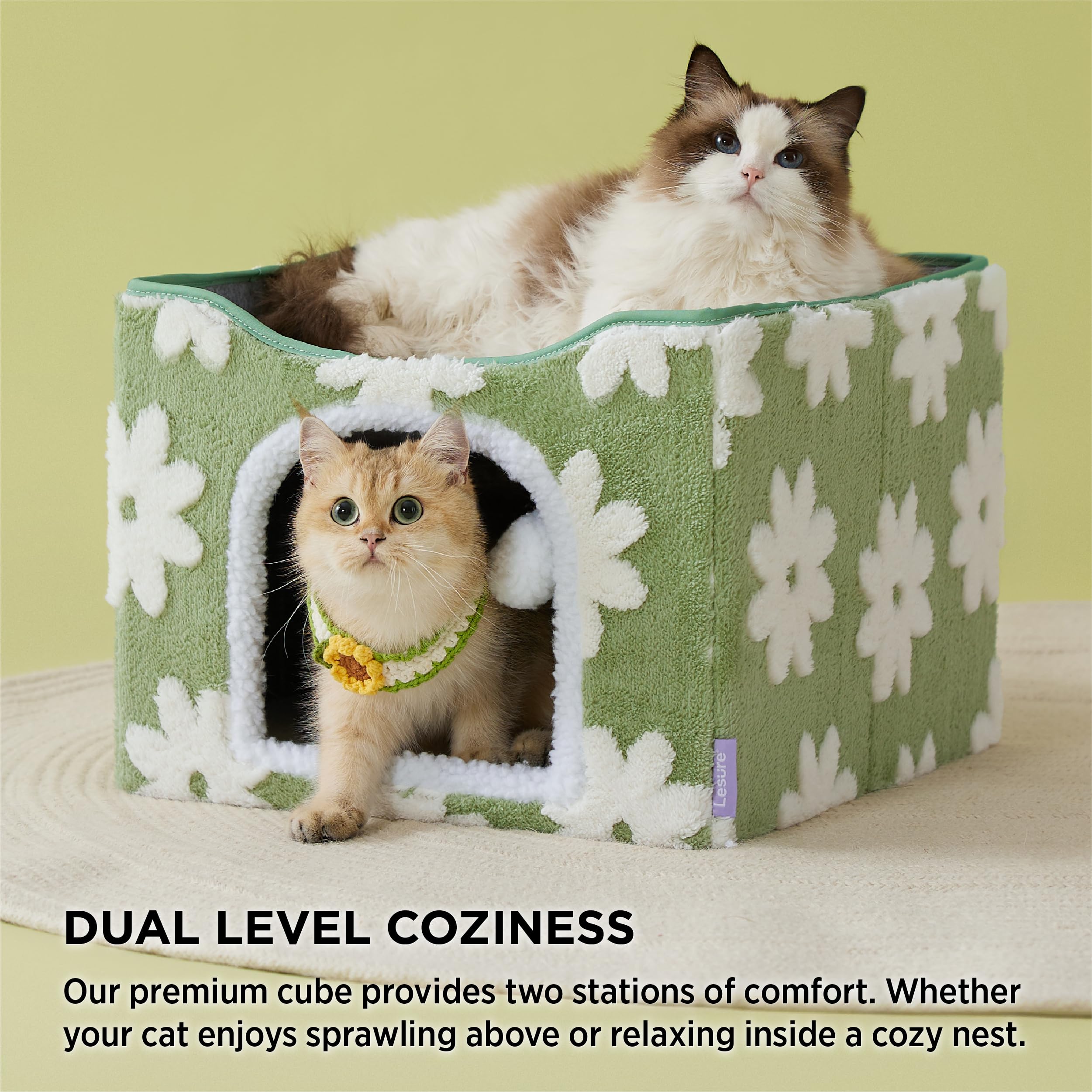 LE SURE Lesure cat cube upper platform view for lounging by the window.