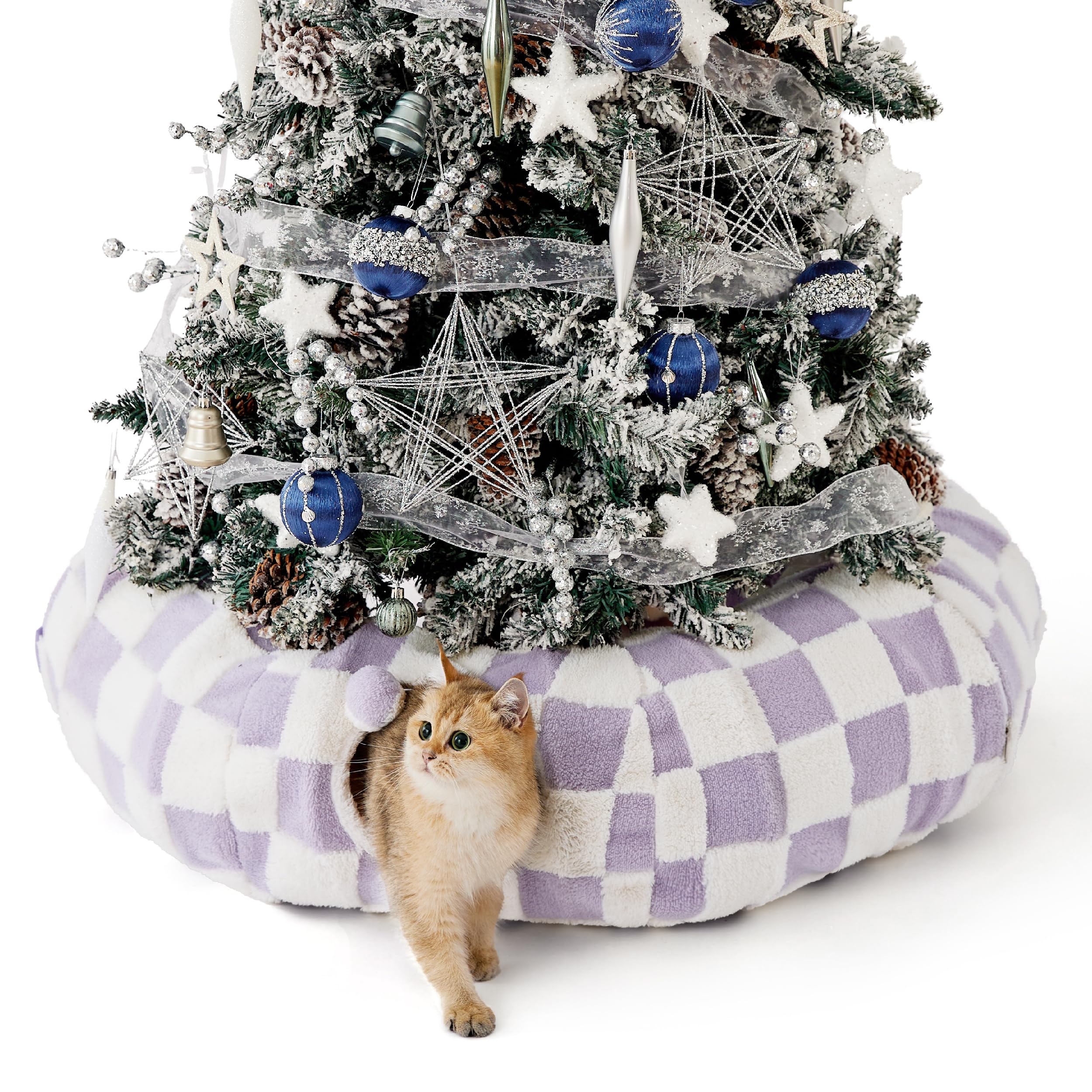 Lesure cat tunnel bed circle shape with plush fabric for cozy naps.