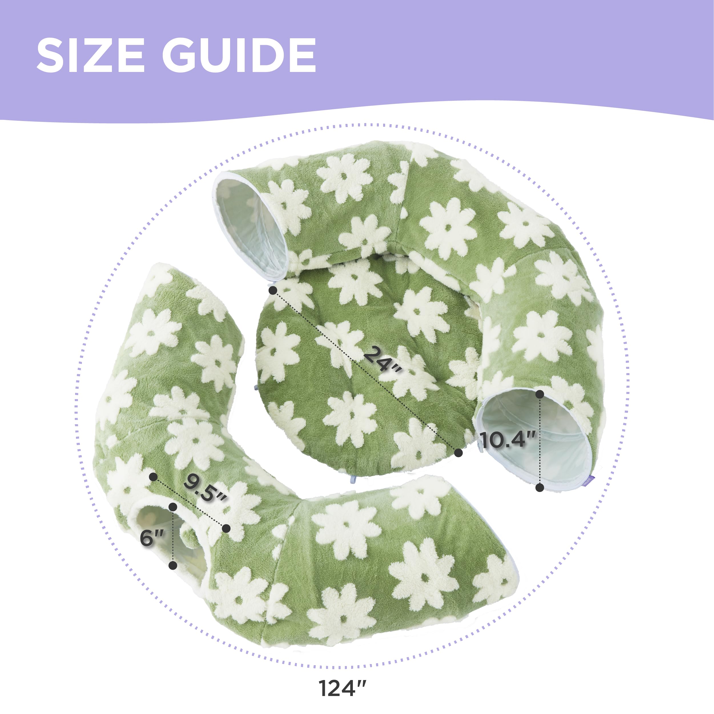 LE SURE Lesure tunnel bed has a non-slip bottom for stability.