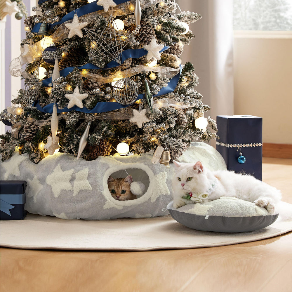 Lesure cat tunnel bed non-slip bottom ensures stability during play