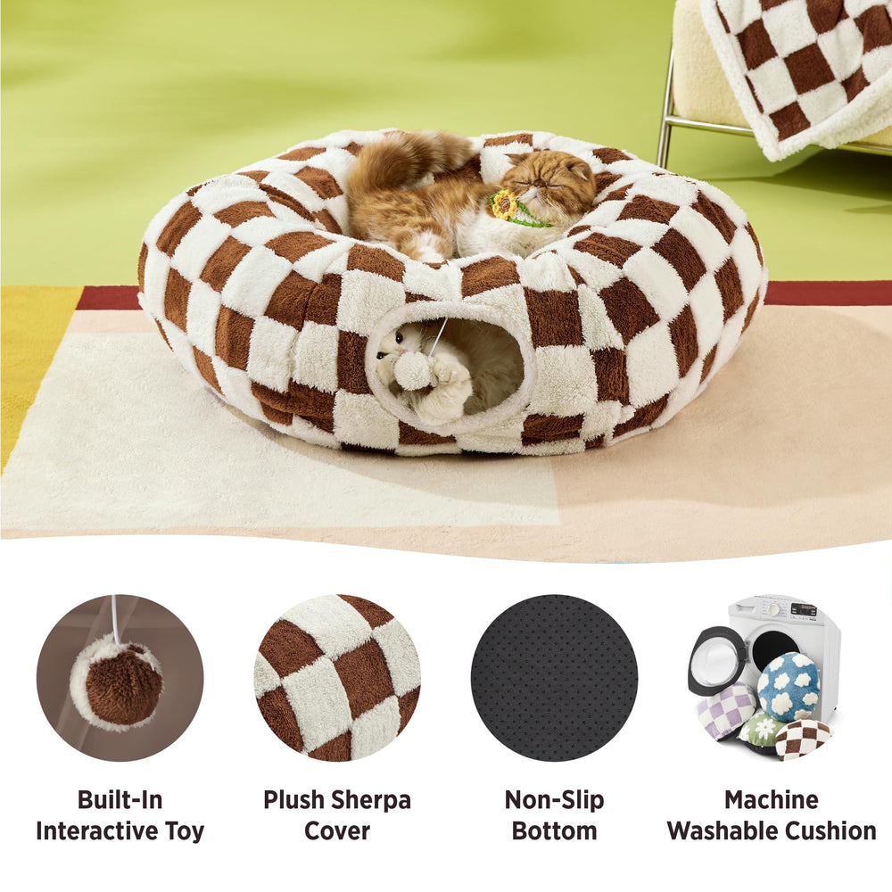 LE SURE washable circle cushion for easy cleaning after adventures.