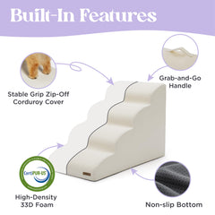 LE SURE CertiPUR-US foam construction supports pets during daily transitions.