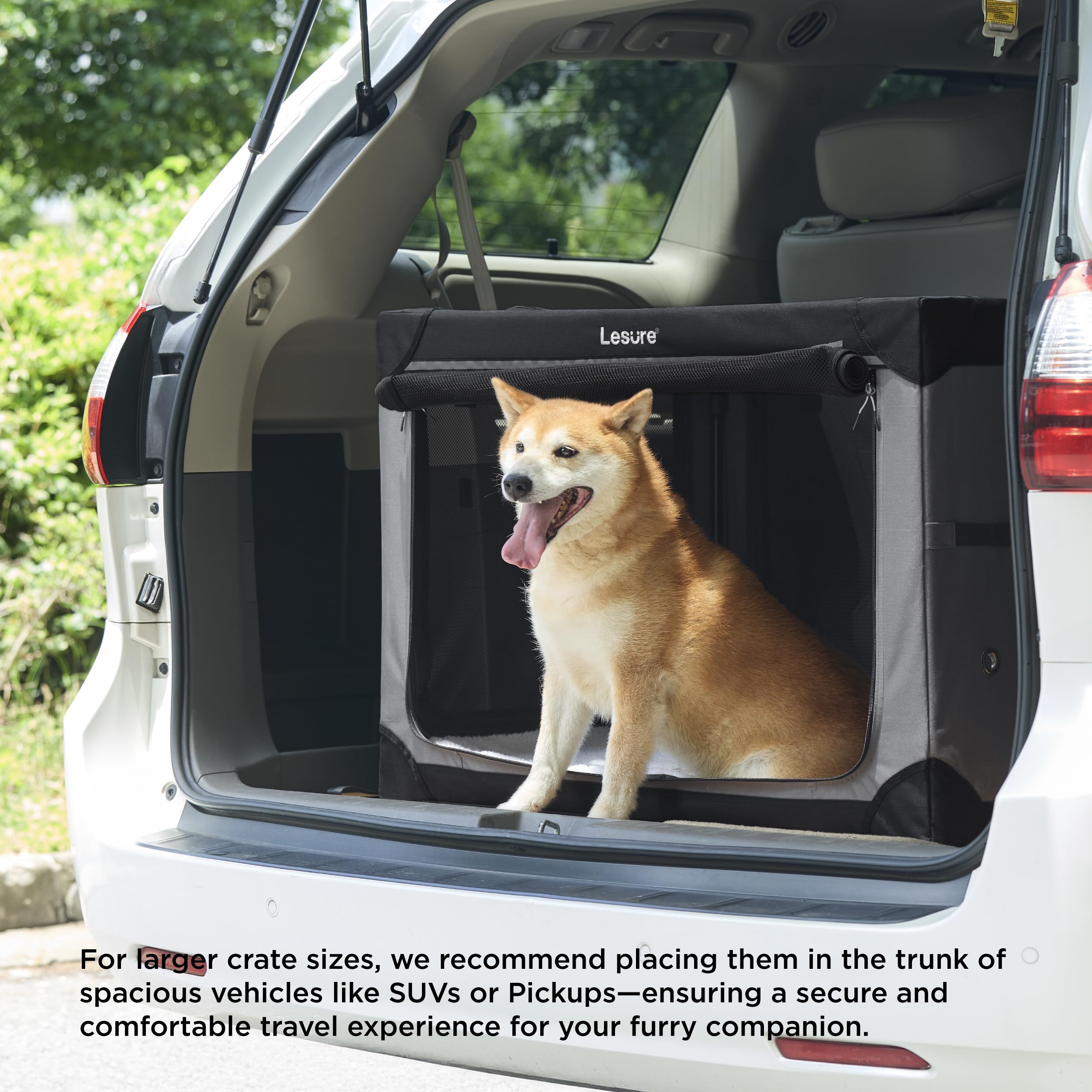 LE SURE crate storage bag supports on-the-go setup