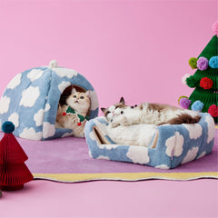 LE SURE cat bed interior cushion highlights plush comfort for felines