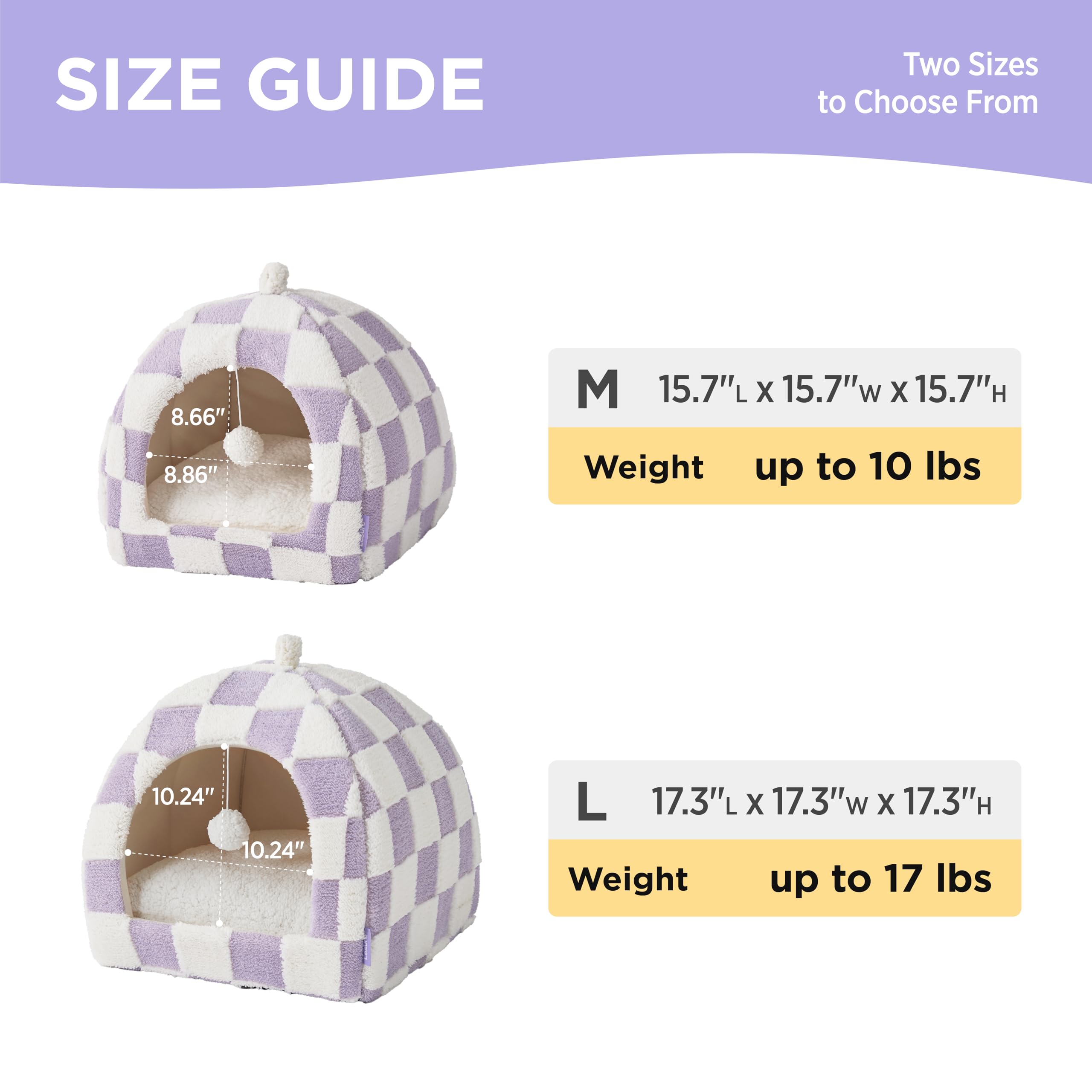 LE SURE Lesure cute cat bed removable washable pillow for easy cleaning.