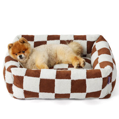 LE SURE cute dog bed front view cozy rectangle design for small dogs' comfy naps