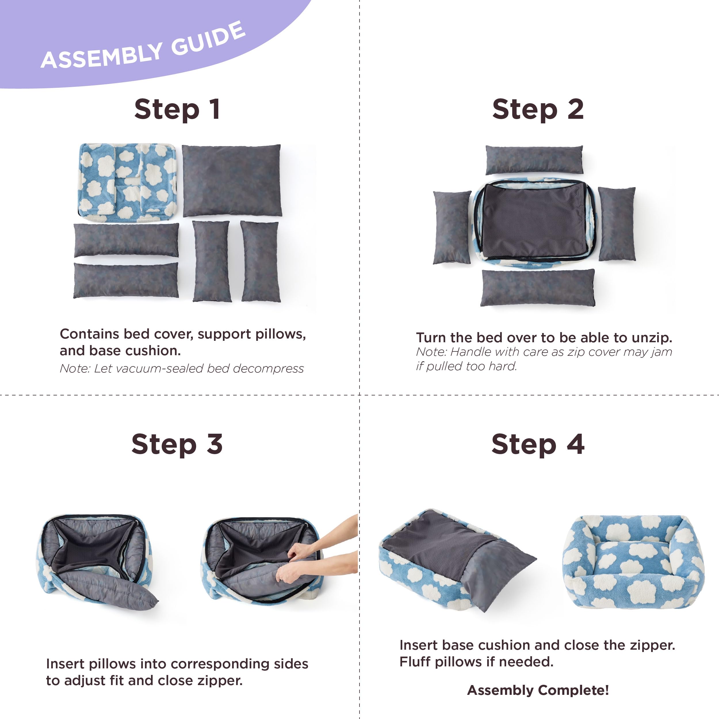 LE SURE machine-washable cover makes cleanup quick and easy.