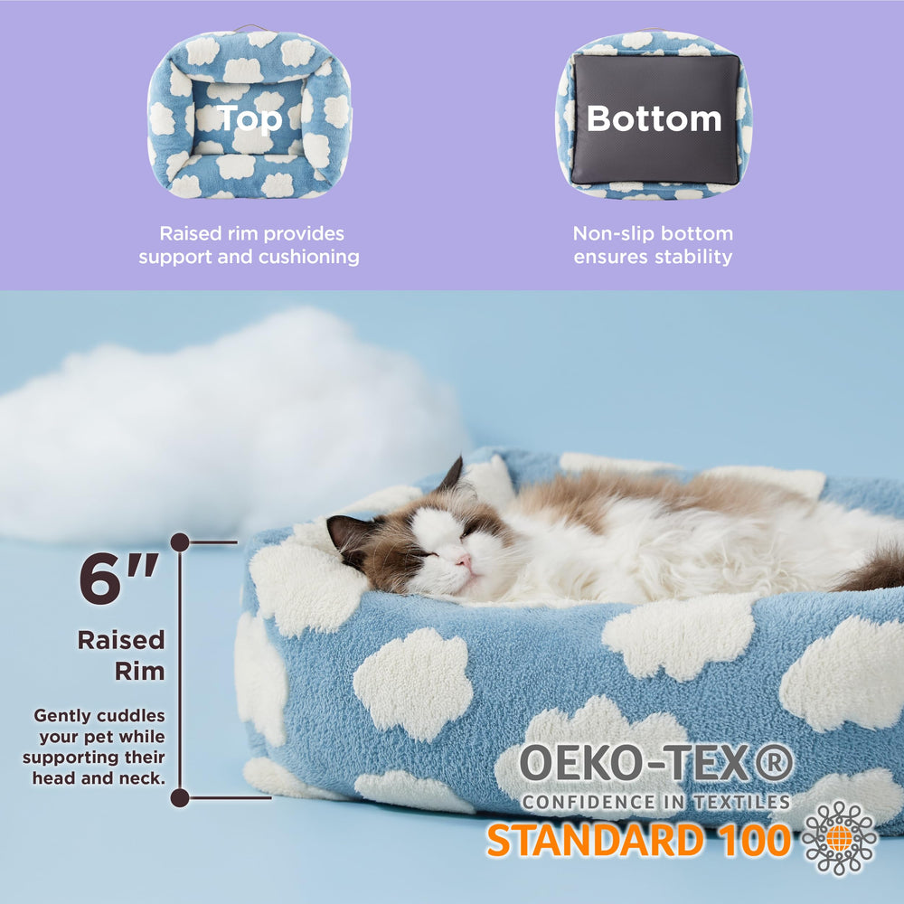 LE SURE bed foam-fill provides supportive comfort for small pets during naps.