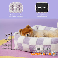 LE SURE dog bed anti-slip bottom close-up highlights secure lounging