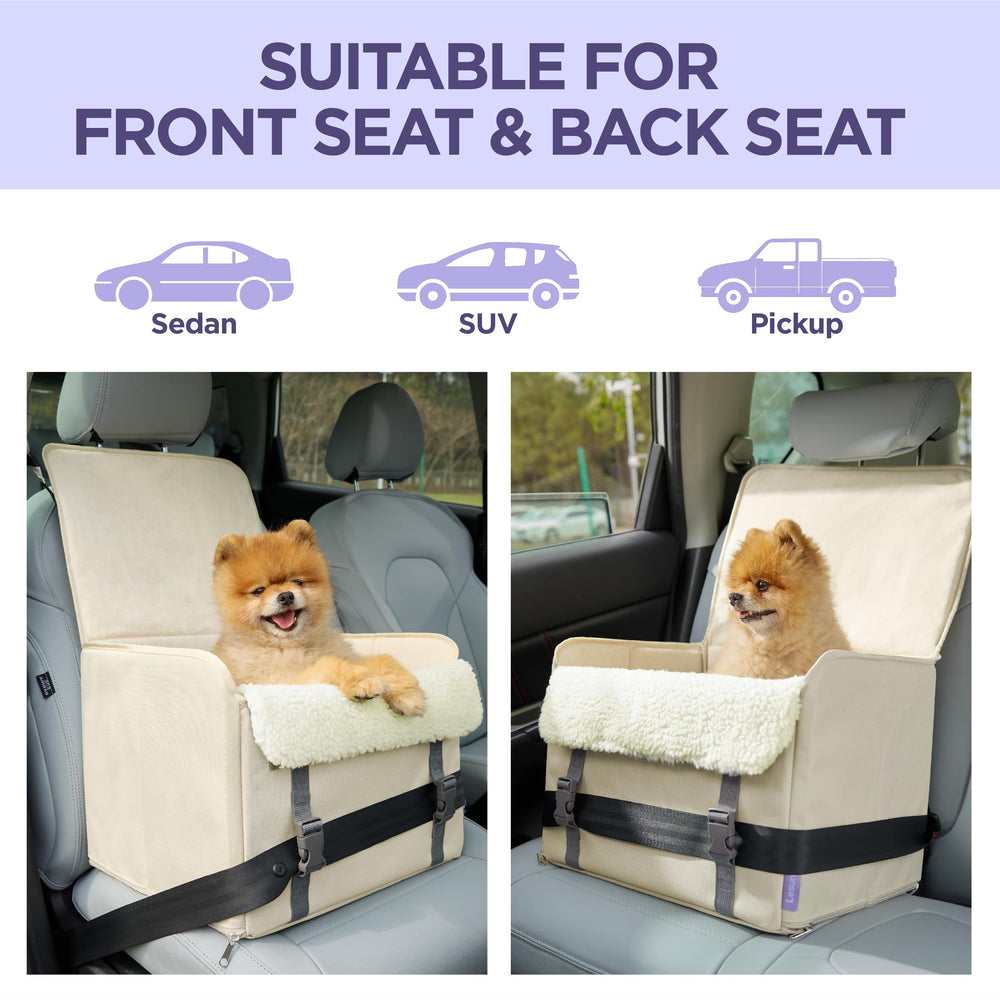 LE SURE Lesure dog car seat oxford checkered pattern adds style to travel.