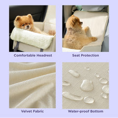 LE SURE Lesure dog car seat ultra-plush fleece interior offers soothing comfort.