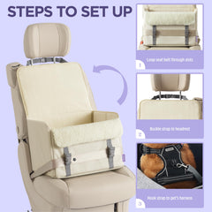 LE SURE Lesure dog car seat waterproof fabric protects upholstery from spills.