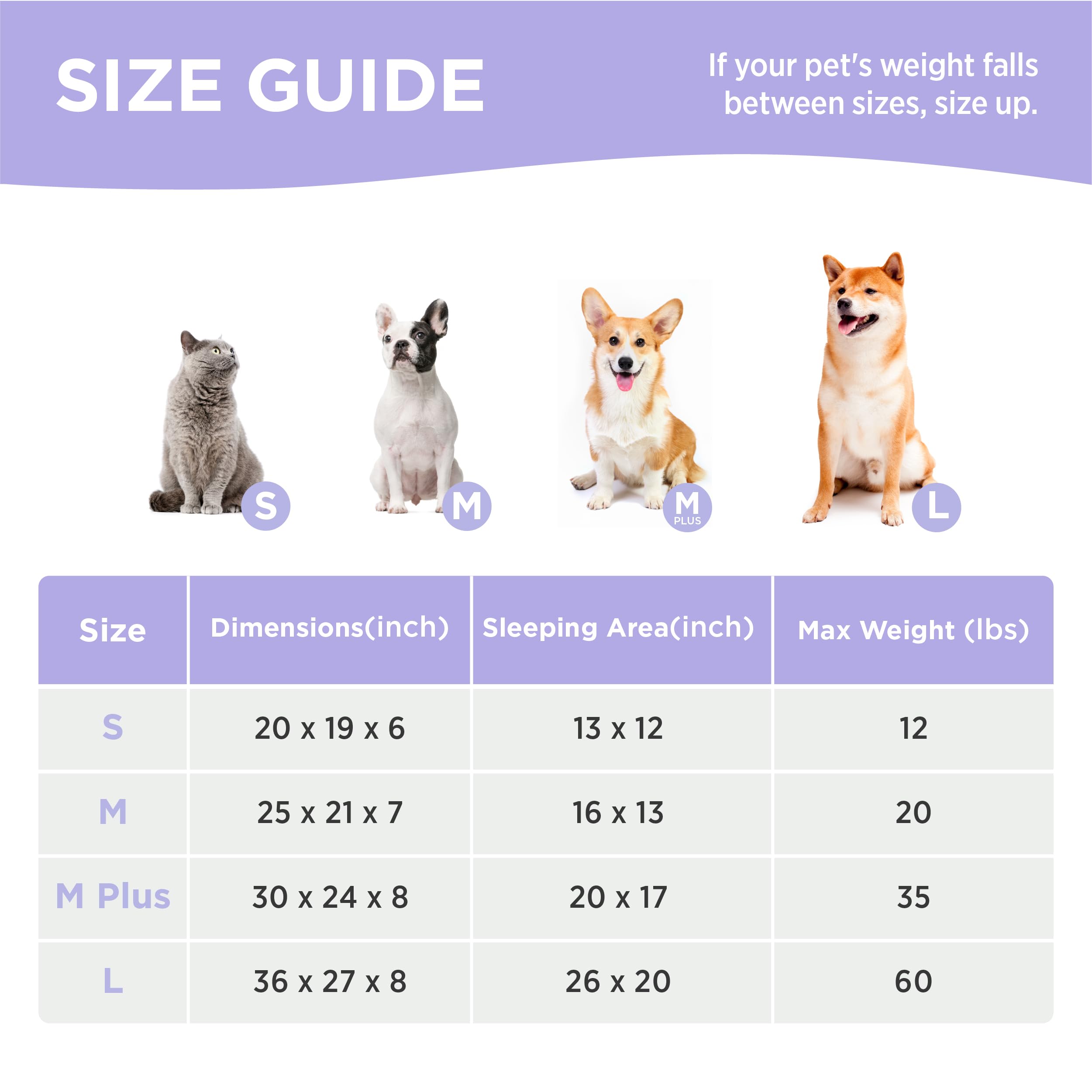 LE SURE raised-edge design provides gentle support from head to tail