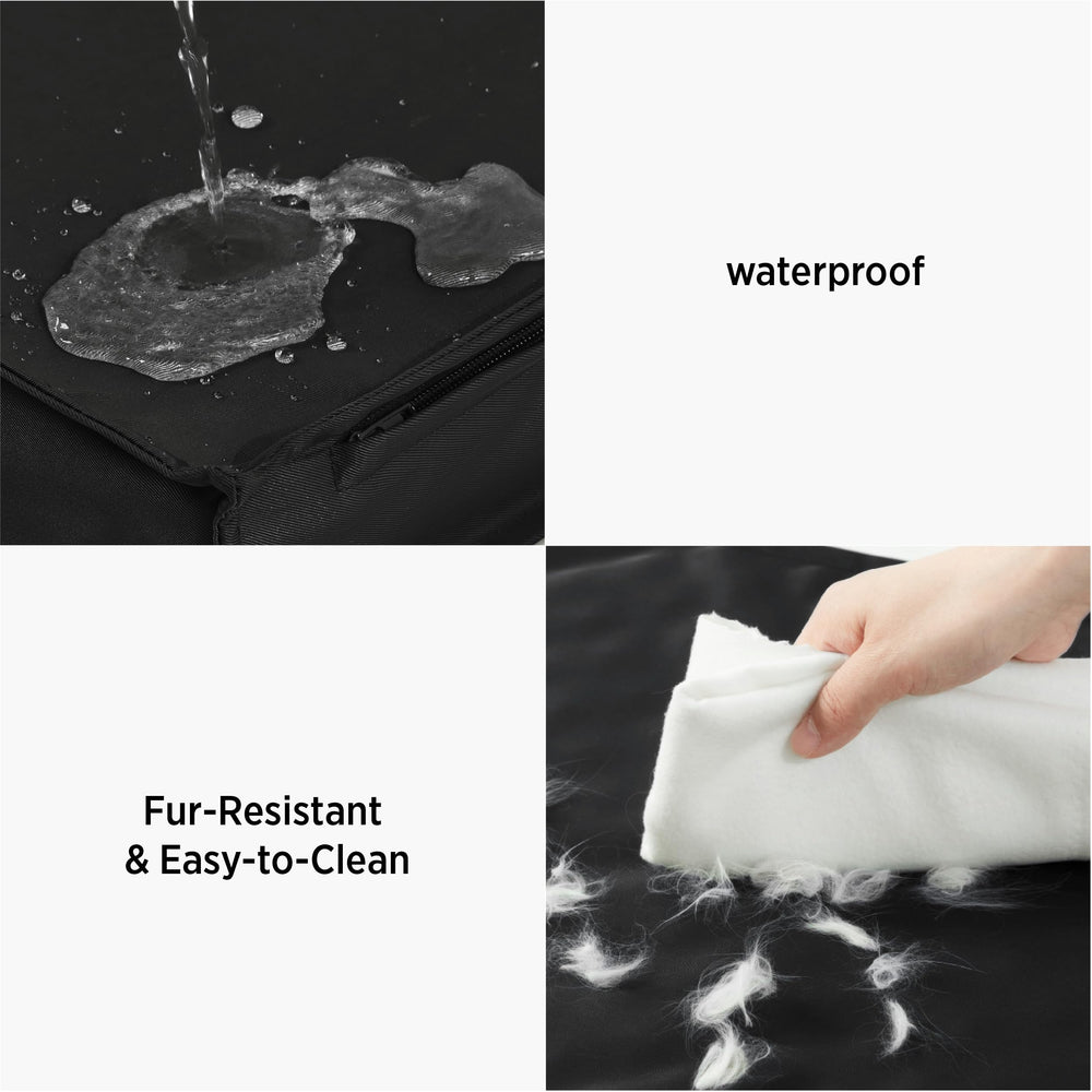 LE SURE egg crate foam-orthopedic; supports joints and cushions pets comfortably.