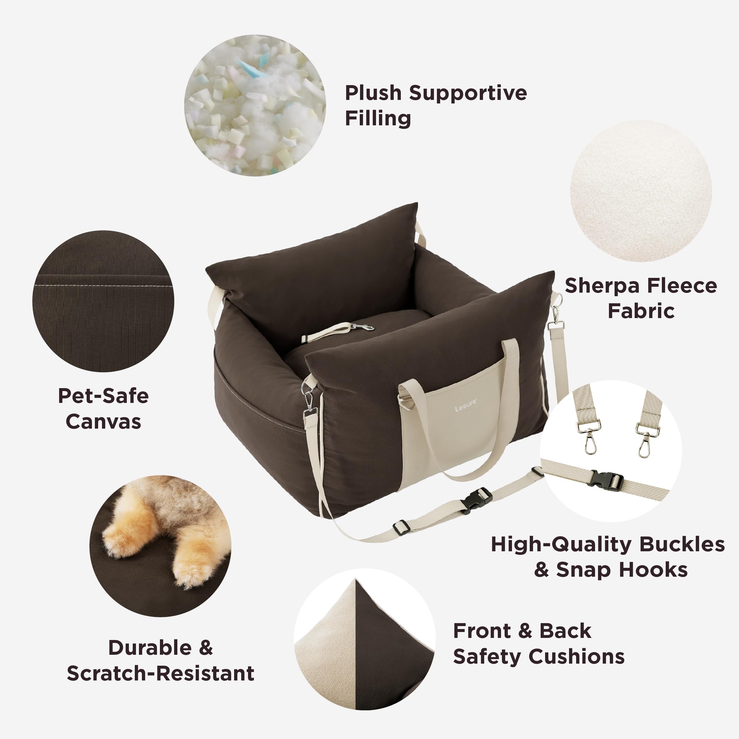 LE SURE Lesure memory foam filling close-up highlighting comfort and support