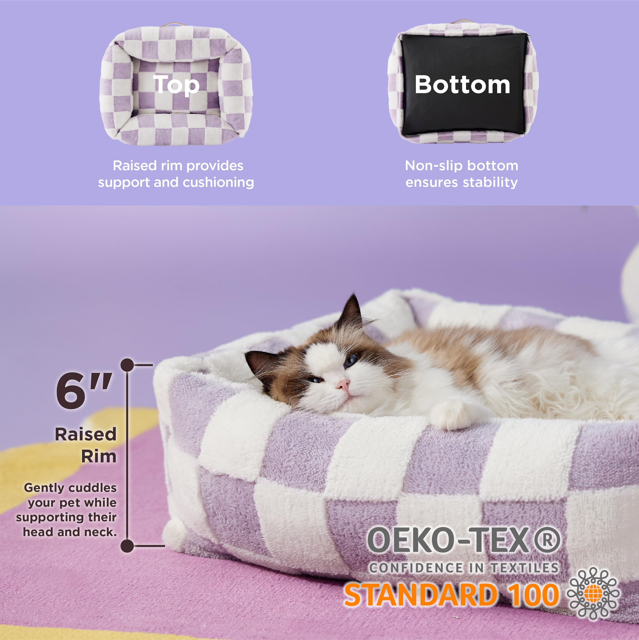 LE SURE orthopedic dog bed with high-density foam for joint support