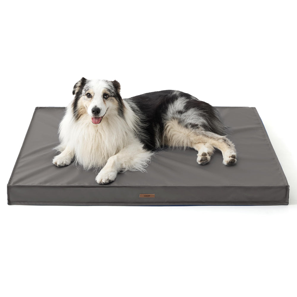 LE SURE outdoor waterproof dog bed 36x27 gray, ideal for crates and patios