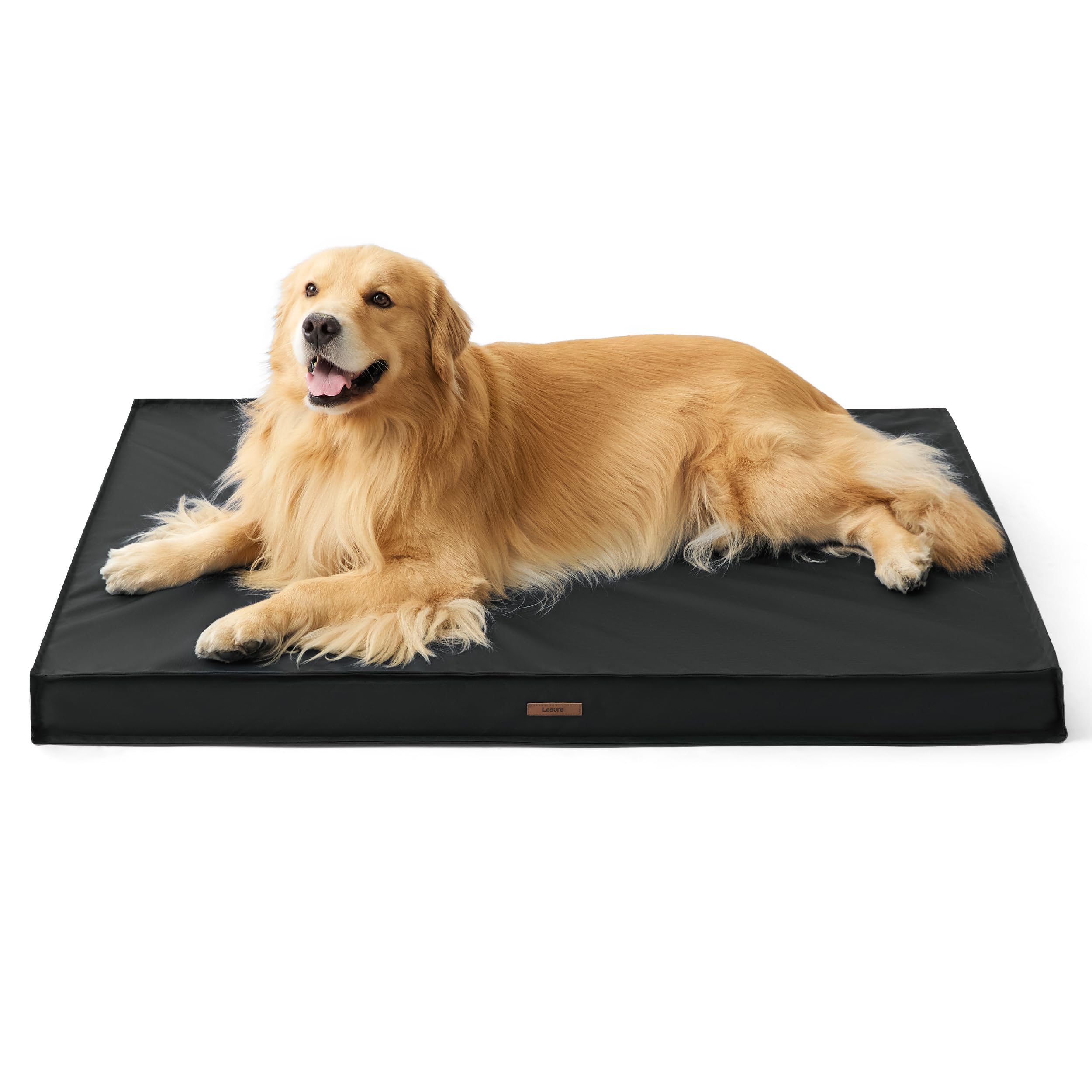 LE SURE outdoor waterproof dog bed 44x32 top view shows generous resting space for large dogs