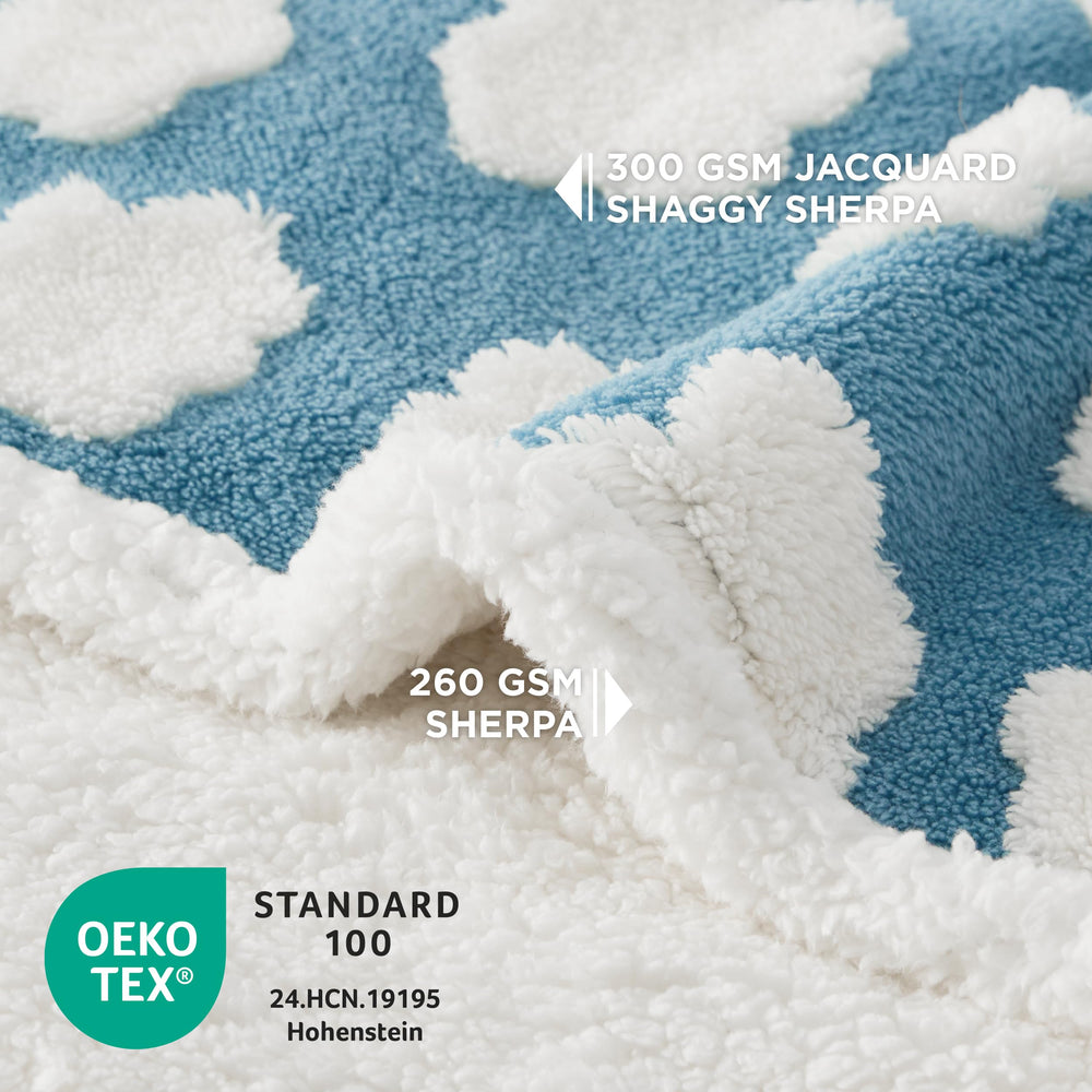 LE SURE jacquard shag texture adds stylish durability.