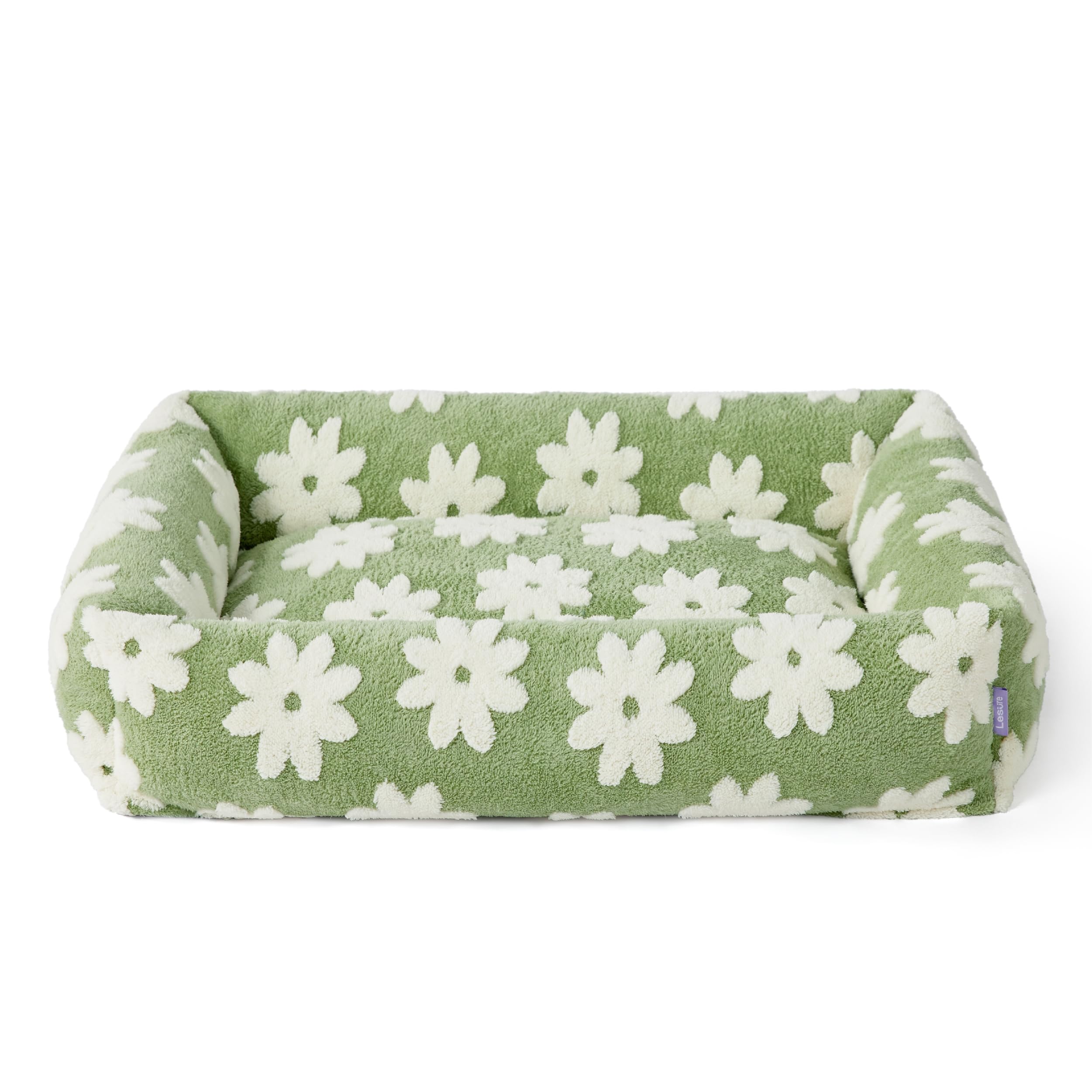 LE SURE rectangle pet bed measures 36x27x8 inches for large breeds