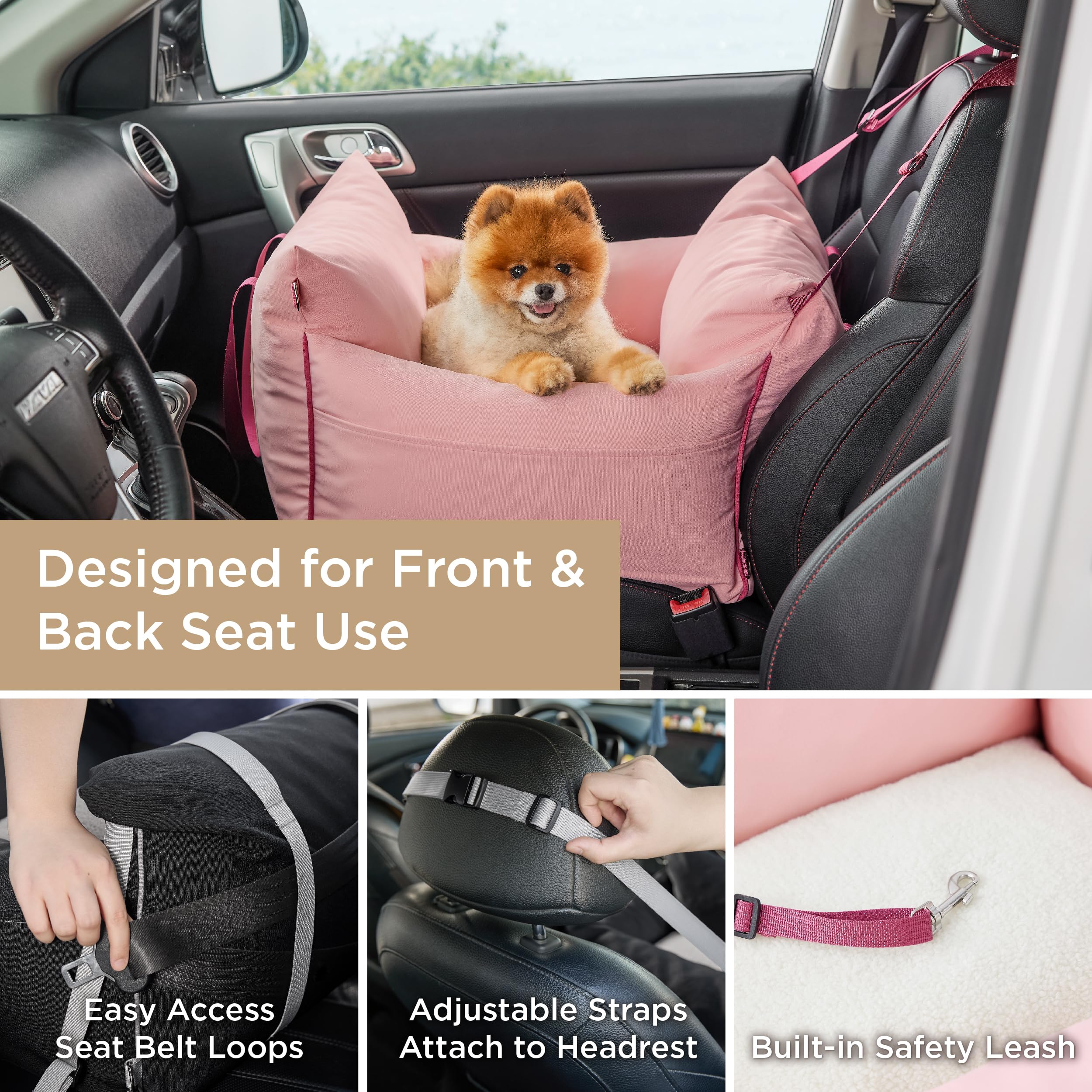 LE SURE Lesure car seat side-pocket storage for easy on-the-go essentials.