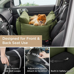 LE SURE lesure dog booster seat with side pockets for organized travel