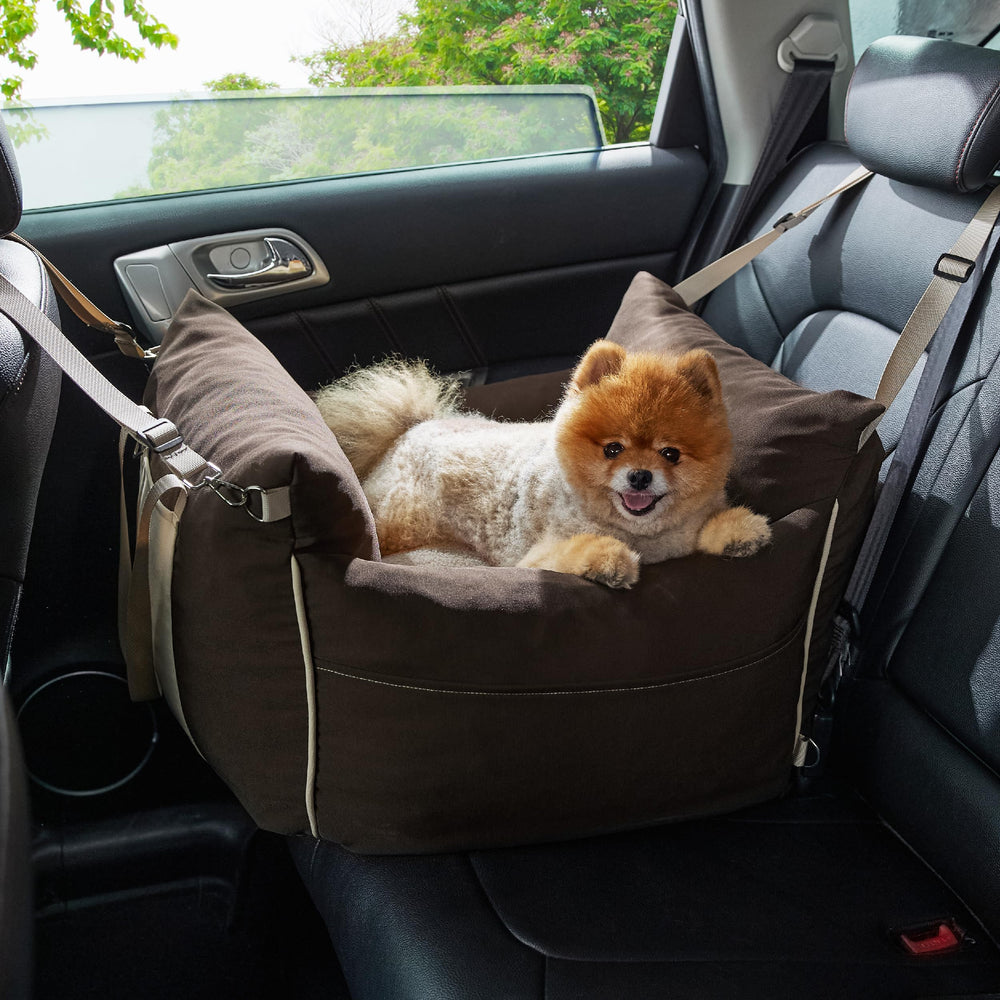 LE SURE Lesure booster with large storage pockets in vehicle interior