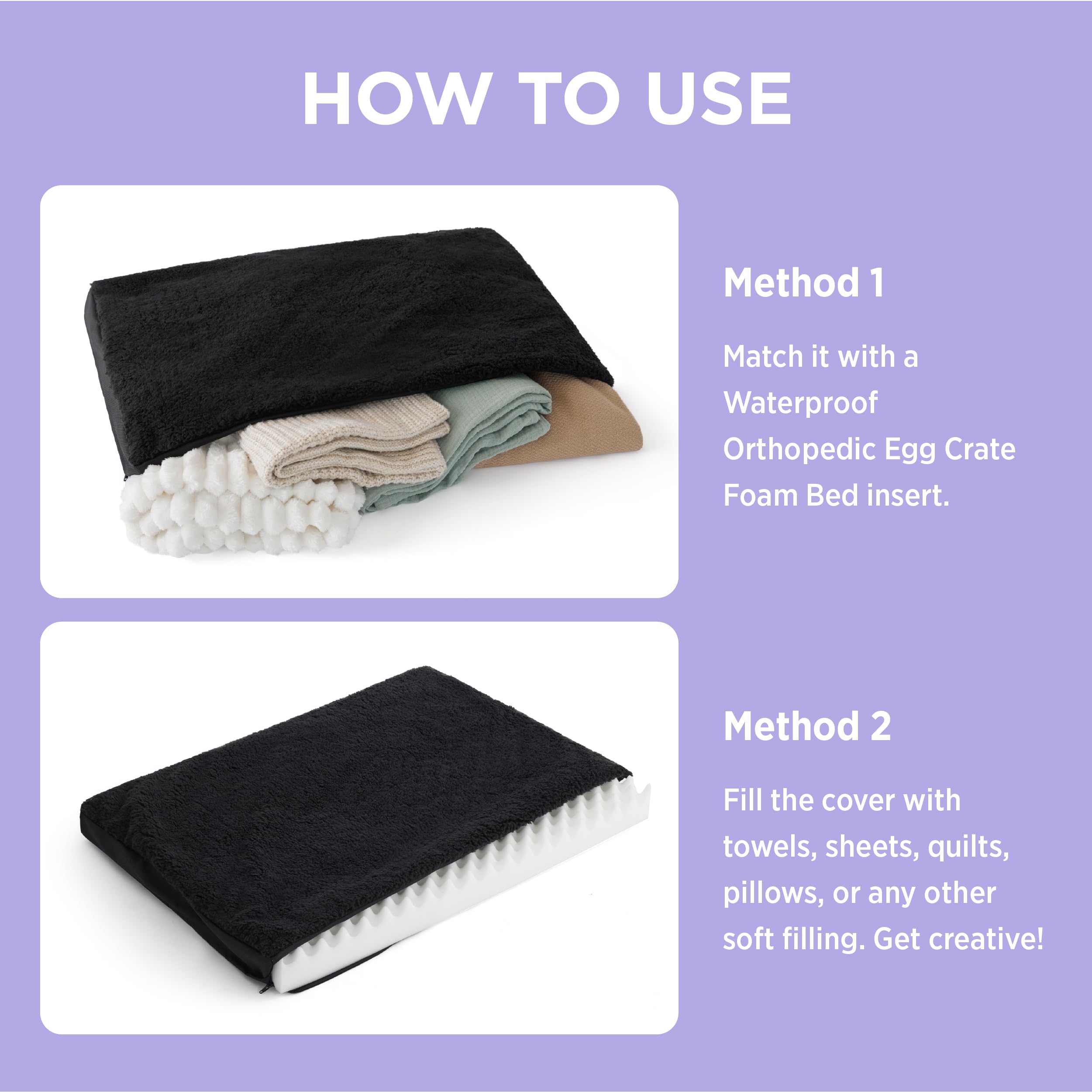 LE SURE machine washable dog bed cover for easy cleaning
