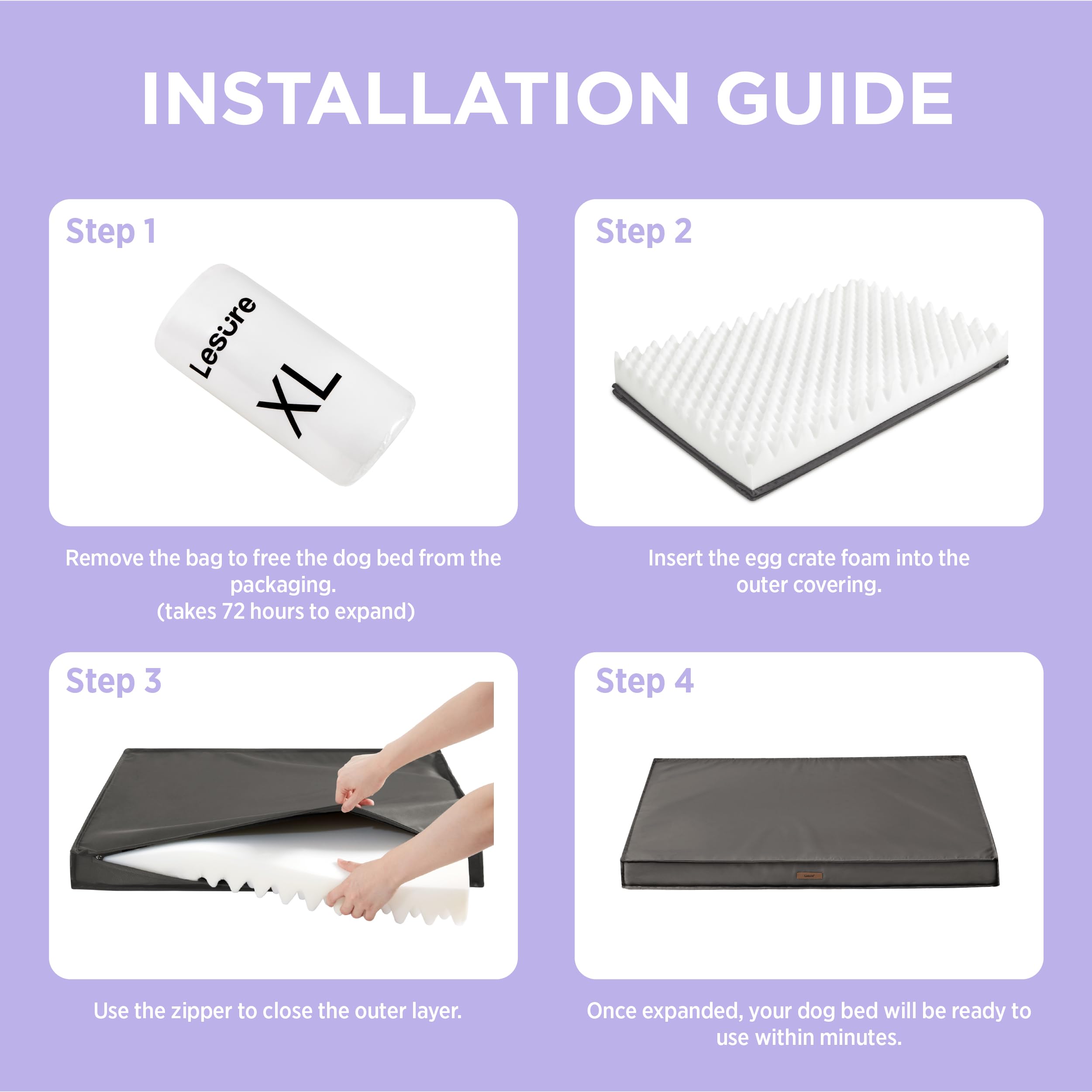 LE SURE waterproof cover protects foam during outdoor use