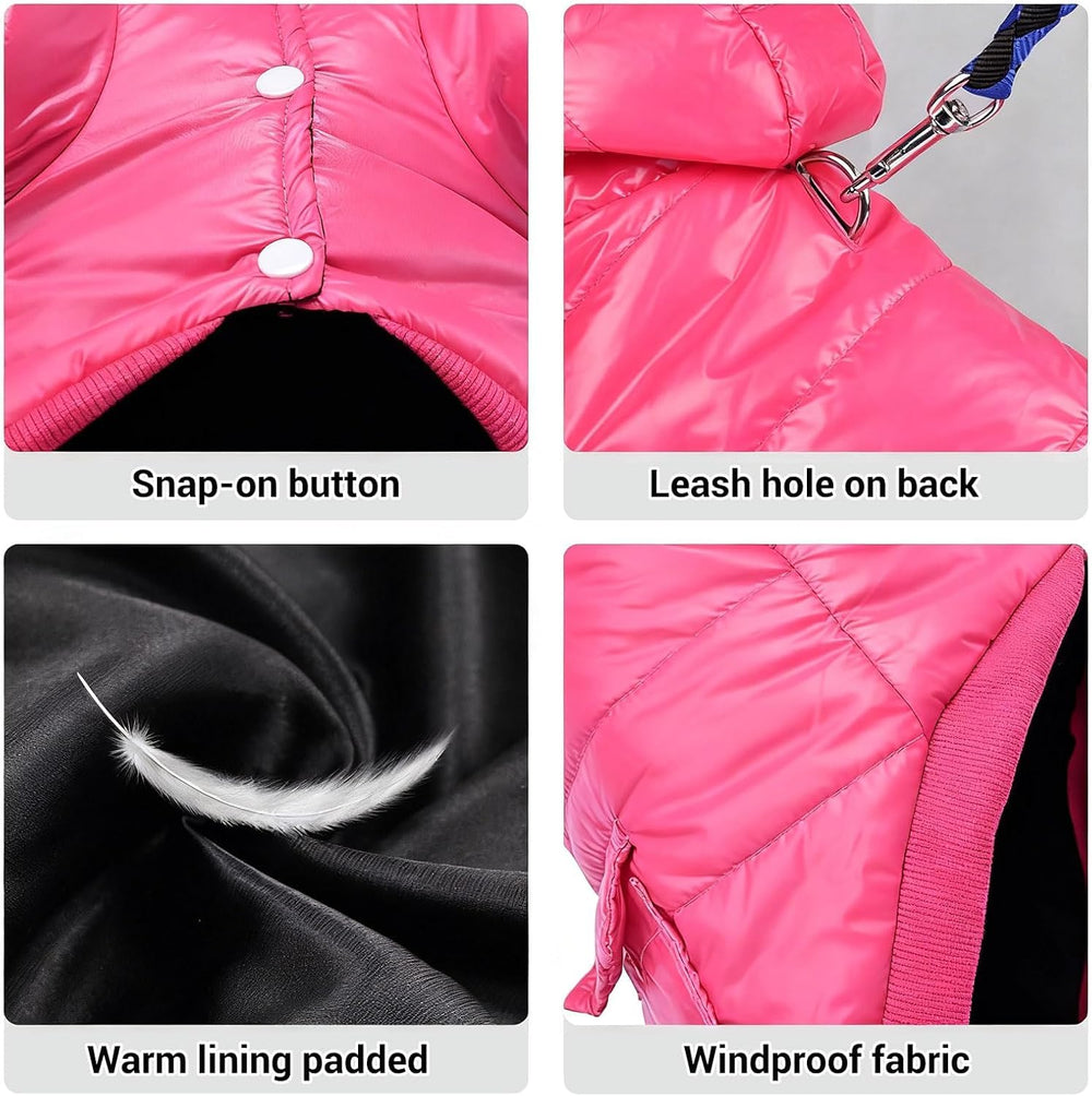 LESYPET dog coat fleece lining closeup highlights soft warmth inside.