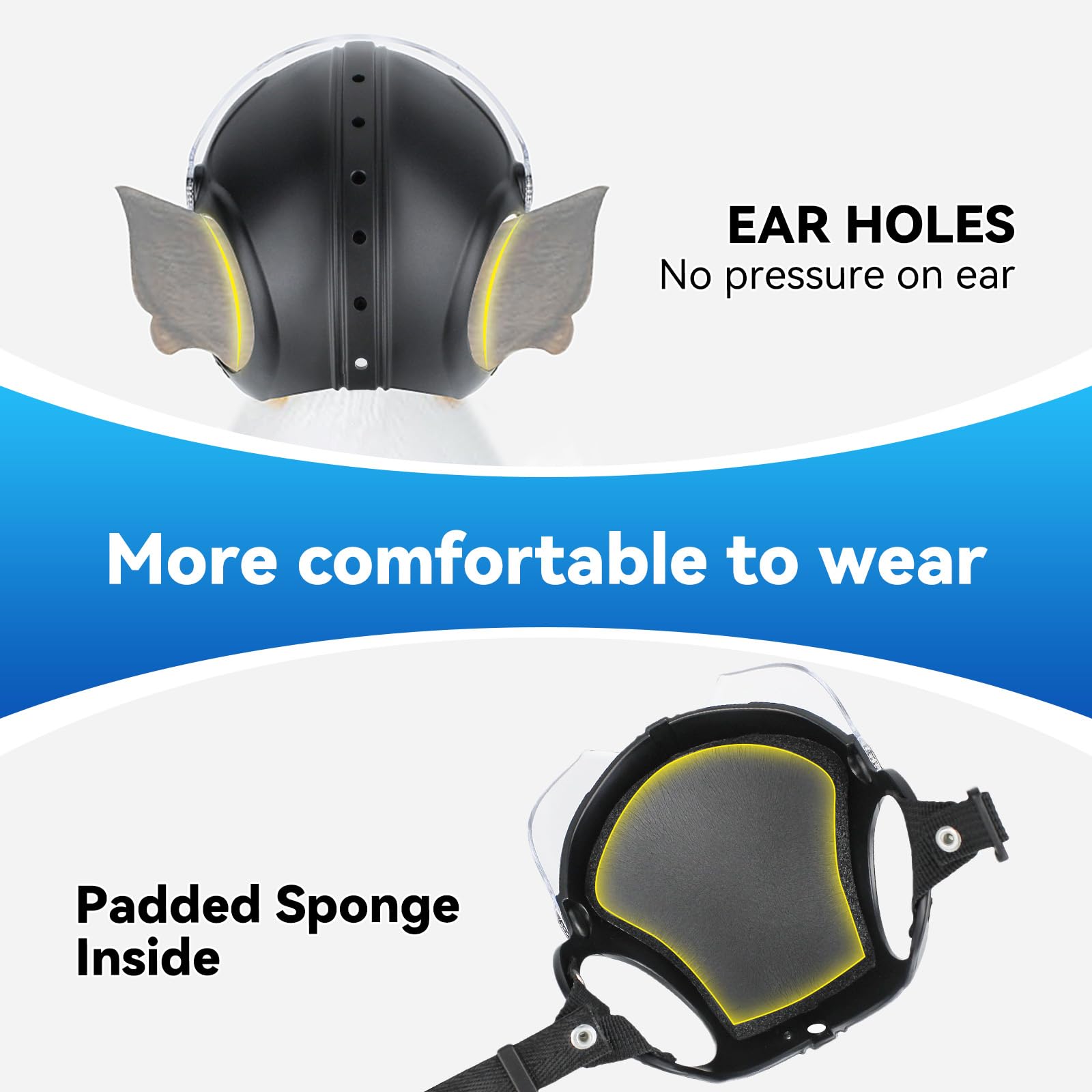 LESYPET dog helmet packaging shows ready-to-use outdoor gear for pets