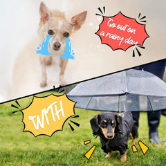 LESYPET dog umbrella with leash clip for controlled outdoor outings.