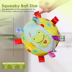 Letalong 6-inch diameter plush ball ideal for small to large dogs during fetch.