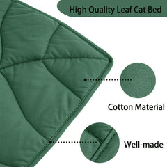 Letalong leaf bed pad folded for travel and portability.